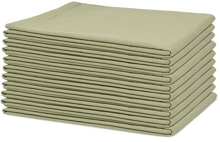 Salbeimehlsack Küchentücher aus Bio-Baumwolle, 10 Stück, 68,6 x 68,6 cm, sehr saugfähig, fusselfrei, Mehlsack, Geschirrtücher zum Backen, Küche und Geschirrtrocknen, 100 % Baumwolle, Salbei (10 Stück)