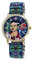 Raptor Damenarmbanduhr Frida Kahlo Edition mit Zugband (Blau Grün)