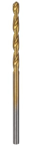 HARFINGTON Brad Point Drill Bit 2.5mm(3/32) Dia Straight Round Shank Drill Metric Brad Point Spiral Twist Drill Bits for Carpenter Woodworking Plastic Rubber, Golden