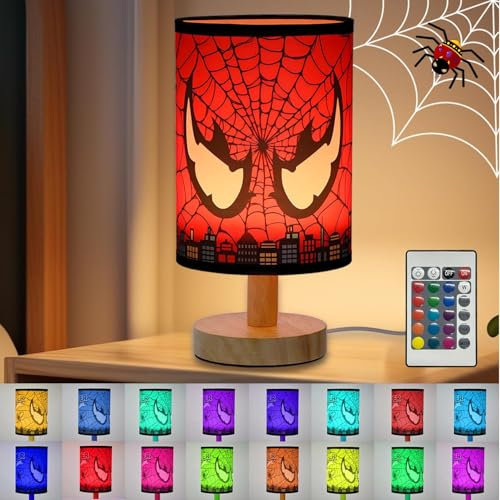 LAIBUY Bedside Table Lamp - 16 Color LED Dimmable Kids Night Light with Remote Control,Lamp for Kids Room Desk Reading Bedroom Night Stand Decor Children's Unique Birthday Christmas Gifts