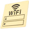 CANIGHT Panneau Wifi Acrylique Miroir Signalisation Autocollante Pour Restaurants Bureaux Et Salons Décoration Élégante Et Pratique Avec Mot De Passe Wifi Couleur Dorée