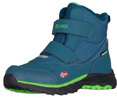 Trollkids wasserdichte Winterschuhe Wanderschuhe Hafjell, Dunkel Marine/Frischgrün, Größe 33