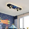 ZTZBFGM A, Kinderlampe Moderne Cartoon Skateboard 32W Deckenleuchte LED Deckenleuchte, Acryl Kronleuchter Jungen Mädchen Schlafzimmer Deckenlicht Innenbeleuchtung