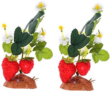 Toddmomy 2 Pièces Boîte pour Animaux De Compagnie d'escalade Aménagement Paysager Reptile Cacher Pantalon Gecko Réservoir Accessoires Terrarium Fausse Plante Reptiles Plantes De Terrarium