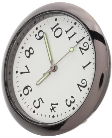 ibasenice Miniatur-puppenhaus-wanduhr Runde Dekorative Uhr Mini-Haus-Zimmer-Dekoration Elektrischer Mechanismus Miniatur-puppenhaus-möbel Sammler-Accessoire Foto-Requisite