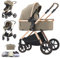 Shineey Kinderwagen 3 in 1,Faltbarer Kinderwagen Set,Reisesysteme kinderwagen 3 in 1 kinderwagen komplettset Neugeborener Tragbarer Mit Höhenverstellbarer Rahmen Aluminiumlegierung