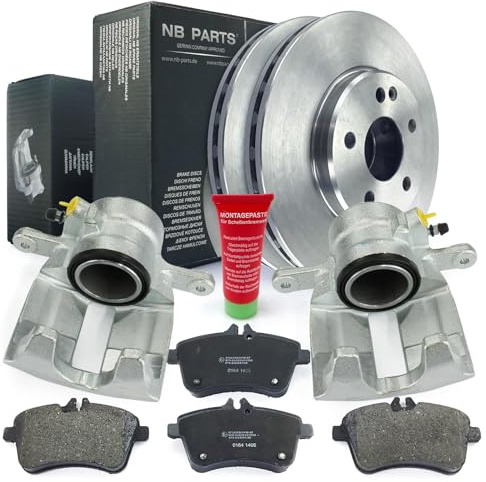 NB PARTS Bremssättel Bremsbeläge Bremsscheiben vorne passend für Mercedes-Benz A-B-Klasse W169