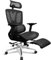 MELOKEA Ergonomic Office Chair with Adjustable Footrest, 4 Tilt Angles, 4D Armrests, Lumbar Support, Adjustable Depth, Leg Support, Big and Tall 150kg 1.55-2m Computer Swivel Desk Chair Mesh Seat