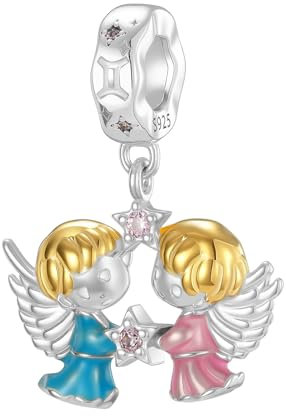 Jokmeo Damen 925 Sterling Silber Sternzeichen Anhänger, 12 Sternbilder, Kompatibel mit Pandora Armband, Europäischen Armbändern und Halsketten, für Frauen und Mädchen