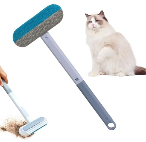 2 Stück Tierhaarentferner Multifunktion Langen Griff, 3 In 1 Pet Hair Remover, Tierhaarentferner Hunde Kleiderbürste, Katzenhaarentferner Kleidung Katzenfellbürste Fusselbürste Tierhaare Teppich Bürst