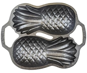 Lodge Manufacturing Company Cast Iron Pineapple Pan | Bake Eye-Catching Pineapple Cakes, Naturally Seasoned, Easy-Release Surface, Made Without PFAS, Won't Dent or Warp