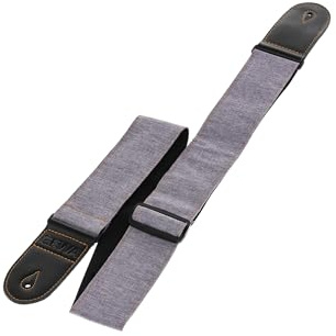 GEWA Gitarrengurt - Stoffgurt farbig - Breite 60mm - Lederenden - Länge verstellbar von 97-160cm