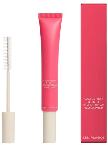 Cactus Fruit 3-in-1 Hair Styling Cream & Taming Wand - Frizz Control, Flyaway Taming, Edge Styling - Lightweight Non-Greasy Balm for All Hair Types - 17g