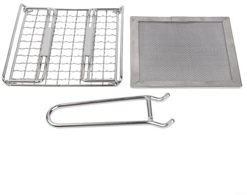 Grille-pain de camping compact en acier inoxydable 304 pliable pour barbecue et activités de plein air