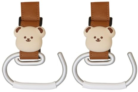 GYCAQAC Passeggino Gancio Universale, 2 Pezzi, Accessori Passeggino, Ganci per Passeggino, Leggero E Resistente, Appendi la le borse in tutta sicurezza sulla tua Carrozzina o sul Passeggino
