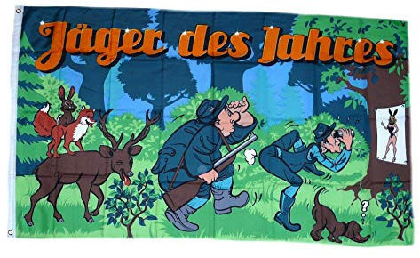 Fahne/Flagge Jäger des Jahres NEU 90 x 150 cm