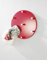 HAKU Möbel Wandgarderobe Chrom, rot, MDF, Metall - Maße: T 5 cm x Ø 35 cm, Style: Modern