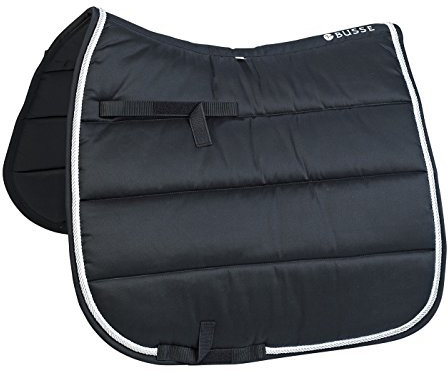 BUSSE Schabracke SOLID, Vollblut/Warmblut, Dressur, navy, Kordel: silber/weiß, Einfass: navy