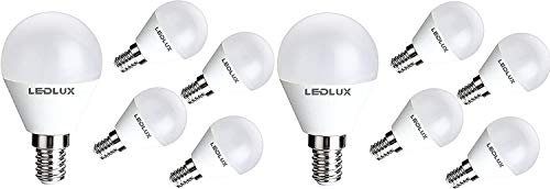 LumenTEC E14, LED E14, LED lampe E14, 8W Kaltweiss, 720 Lumen Ø 45mm Globusform Ra >80, 230V CCD Ersetz 55W, (10er Kaltweiss)
