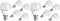 LumenTEC E14, LED E14, LED lampe E14, 8W Kaltweiss, 720 Lumen Ø 45mm Globusform Ra >80, 230V CCD Ersetz 55W, (10er Kaltweiss)