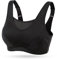 Wingslove Damen Sport BH ohne Bügel Nicht Gepolstert High Impact Bustier Halt Joggen BH （Schwarz 36D）