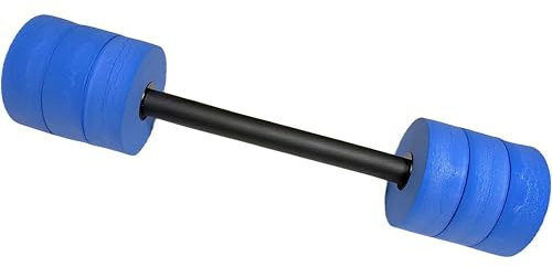 Kemp USA Aquatic Bar Float 26 Inch Soft Foam Padded Dumbbell Set for Swimming Pool Exercise Water Aerobics Fitness Training Non Water Absorbing Buoyant Swim Workout Equipment