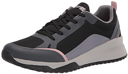 Skechers Damen BOBS Squad 3 Swag Envy Sneaker, Black Mesh/Gray Trim, 36 EU