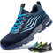 ISOOUS Sicherheitsschuhe Herren Damen Arbeitsschuhe Leicht Atmungsaktiv rutschfest Stahlkappe Schutzschuhe Blau 44