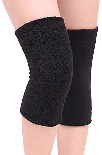 1 Paare Dicke Kniewärmer Winter Warme Knieschoner Arthritis Kaltes Knie Schmerzlinderung Kniebandage Thermische Kniekompression Ärmel Knieschützer Schoner Komfort Knieprotektor für Fahrrad Motorrad