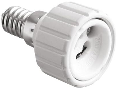 GTV E14 auf GU10 Lampenfassung Konverter Fassung Lampensockel Adapter Lampenadapter für LED Halogen und Energiespar Leuchtmittel