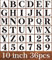 Alphabet-Buchstaben-Schablonen, 25,4 cm, Malschablone für Holzbuchstaben, Zahlen, Kunststoff, langlebige Vorlagen für Möbel, Leinwand, Papier