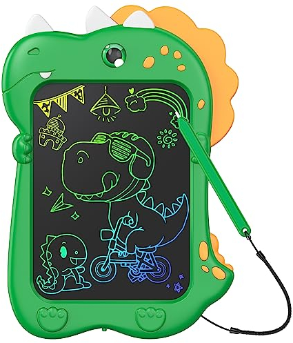 Kizmyee LCD Schreibtafel Spielzeug, 8,5-Zoll zaubertafel Zeichenbrett Maltafel, Dinosaurier Schreibtablett Weihnachten Kleine Geschenke für Kinder ab 3 4 5 6-12Jahre alt Junge Mädchen, grün