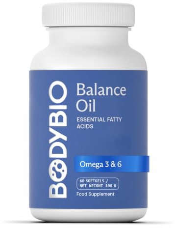 BodyBio Balance Oil - Essential Fatty Acids for Brain, Skin, & Mood | Cold-Pressed Omega 3 & 6
