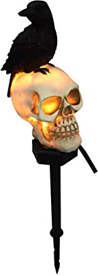 LICHENGTAI Solarlampen Für Außen, Totenkopf Gartenleuchten Halloween Rasenlichter Wasserdicht LED Gartenlampen Solar Lampe für die Garten Dekoration für Terrasse Rasen Garten Hofwege Halloween Party
