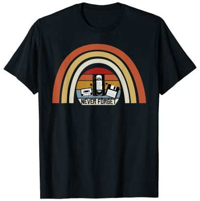Kassette Diskette Vhs Tape 60er Kassette nie vergessen T-Shirt