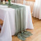 CHUQING Tischläufer Chiffon grün,Tisch läufer Hochzeit Tischdeko für Picknick Party Küche,Mintgrün,70 cm x 4 m,Salbeigrün