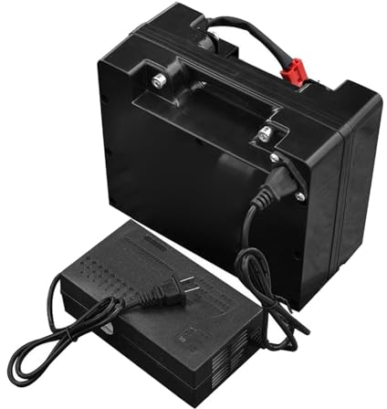 JHKJ 24V Elektrorollstuhlbatterie 12Ah 15Ah 18Ah 20Ah 25Ah 30Ah 35Ah 40Ah 45Ah 50Ah Lithiumbatterie mit Ladegerät für 200W-1200W Motor,24v 30ah