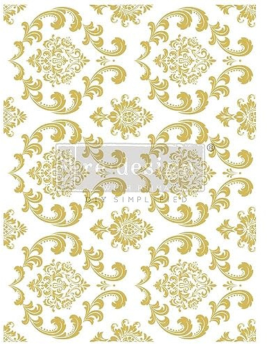 PRIMA MARKETING INC Prima Marketing Re-Design RE665586 Kacha Decor Transfers, Haus aus Damast, Goldfolie