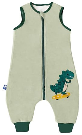 ililmmoe Baby Unisex Schlafsack mit Füßen Schlafanzug Säugling Walking Baumwolle Schlafsack Tragbare Decken Futter aus Baumwollclip 1.5 Tog,Dinosaurier Skateboards,M,90cm
