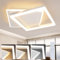 ZMH Deckenlampe LED Deckenleuchte Wohnzimmer - Schlafzimmerlampe Dimmbar mit Fernbedienung 42W Wohnzimmerlampe Modern Design Küchenlampe Eckig Schlafzimmer Deckenbeleuchtung Weiß aus Acryl für Küche