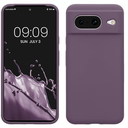kwmobile Handyhülle für Google Pixel 8 Hülle, für Pixel 8 Case - Hülle Silikon - kabelloses Laden - Helle Iris