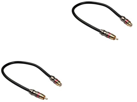 Mikikit 2pezzi Cavo Audio Maschio Femmina Adattatore Splitter Per Altoparlanti e Tablet Estensione Cavo Audio Di Alta Qualità Connessione Cristallina Nero Trmf