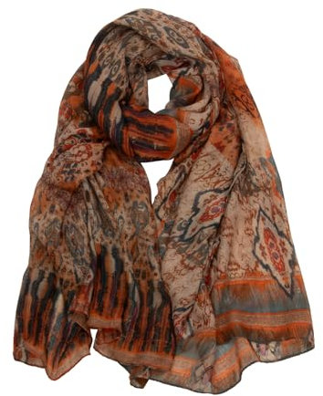 RIIQIICHY Schals Tücher für Damen Halstuch Damen Schal Tuch Rotbraun Halstücher Frühling Sommer Herbst Winter Leichter Dünn Groß Schal Kopftuch