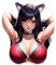 3D Mauspad mit Silikon Brüste Mousepad mit Handauflage. Anti Rutsch Anime Manga Maus Pad Handgelenkauflage für Büro (Ahri)