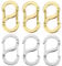 6 PCS Double Opening Shortener Clasps Stainless Steel Lobster Clasps Universal Necklace Clasp Silver/Golden Charm Clasp S Lock for DIY Jewelry Making Bracelet Crafts