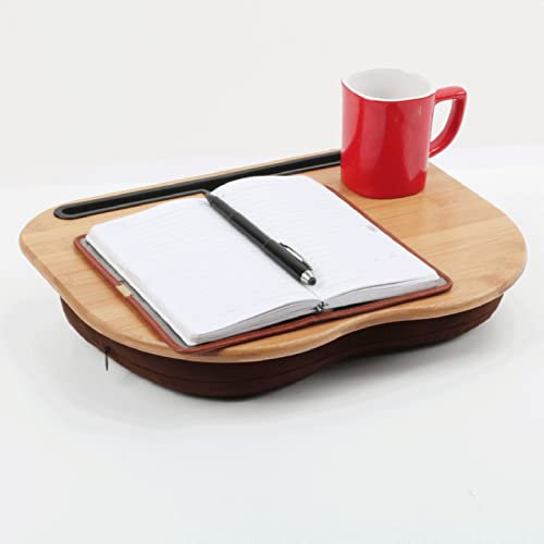Portable Lap Desk for Home Office and Students 3 in 1 Laptop Stand with Pillow Cushion Fits Up to 15.6in Laptop Phone Holder and Desk Tray Included Anti Slip Strip for Comfortable Use
