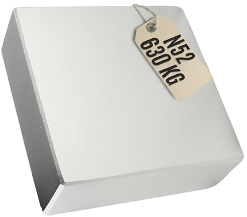 Neodym Magnet - Extra Stark Super Magneten Quader Groß - Neodym Magnete Power Block Platte (80x80x30mm - N52-630KG)