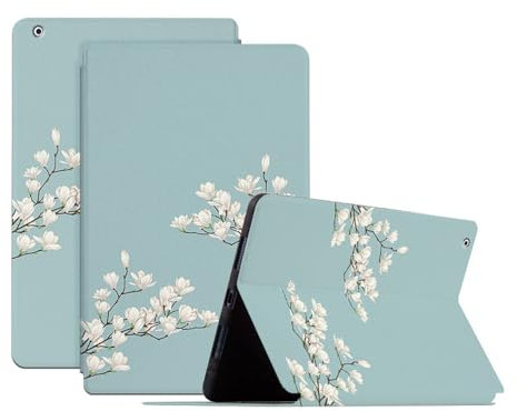 SLLMYYX Funda para tablet iPad 2, 3, 4 (modelo 2012/2011), funda protectora de piel con función de encendido y apagado automático (Gardenia)