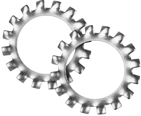 BOUMVID Arandelas de Seguridad Dentadas Externo M30 x 45mm, 2 Piezas Arandelas Dentadas Externas, 304 Acero Inoxidable de Arandela Bloqueo, Arandela de Resorte de Onda