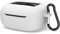 Geekria Silicone Case Cover Compatible with JBL Live Flex 3 True Wireless Earbuds, Protective Earphones Skin Cover with Keychain Hook, Charging Port Accessible, Front LED Visible (White)